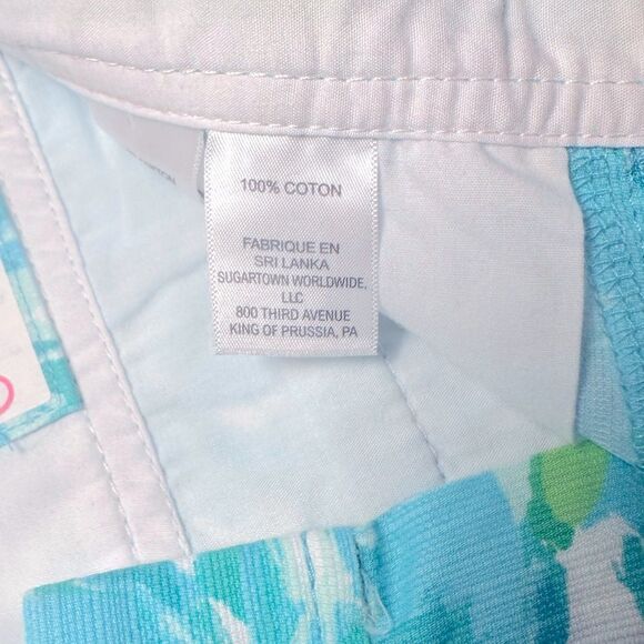 Lilly Pulitzer Poolside Blue First Impression Callahan Shorts Size 000 - Picture 10 of 10